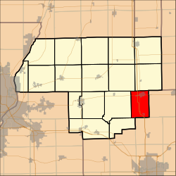 Map highlighting El Paso Township, Woodford County, Illinois